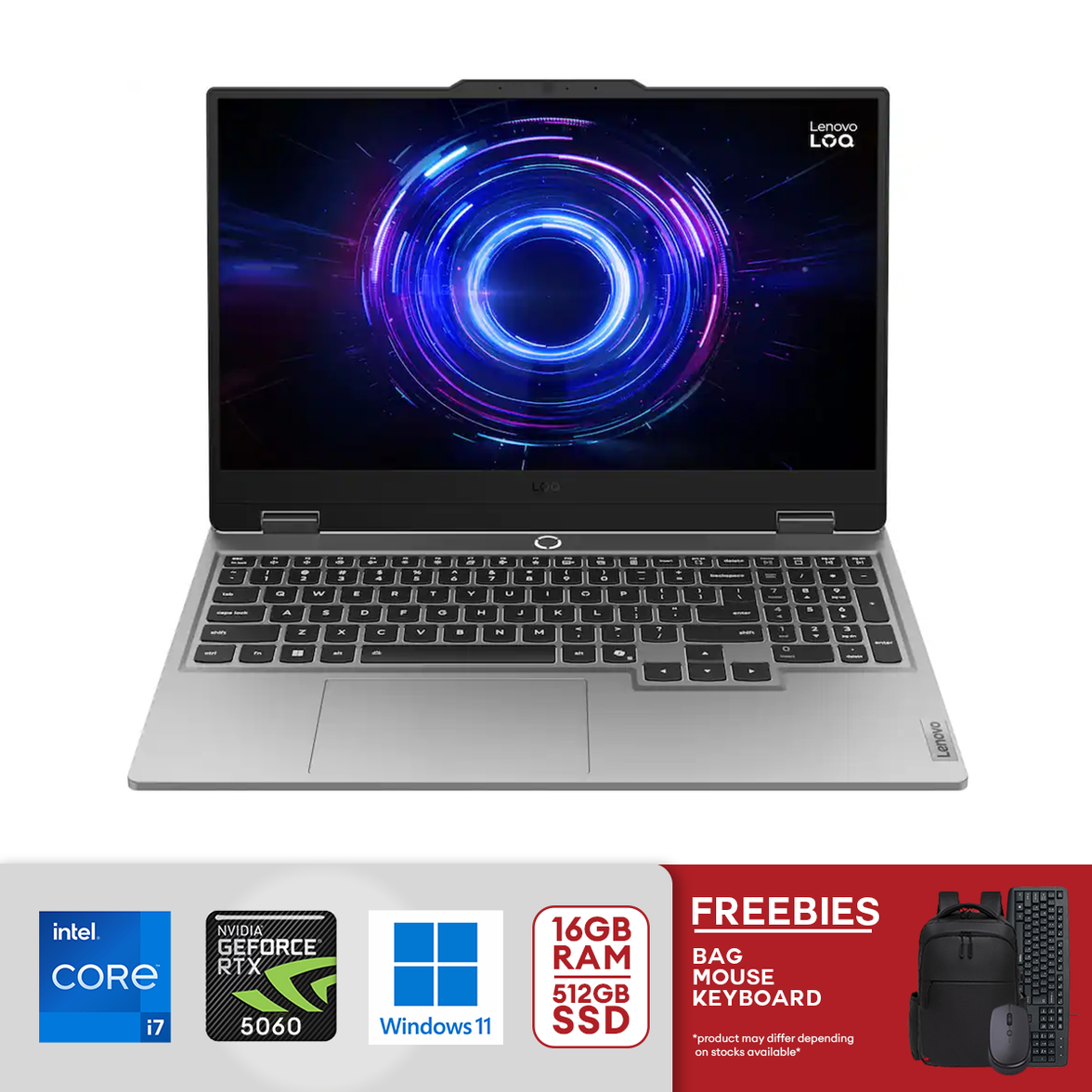Lenovo LOQ 15.6" FHD Gaming Laptop Intel Core i7-13650HX 16GB DDR5 RAM / 512GB SSD NVIDIA GeForce RTX 5060 Win 11 Luna Grey