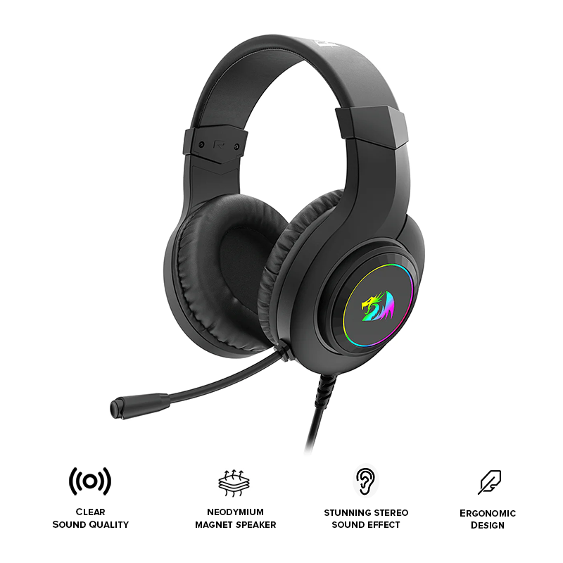Redragon Virtual RGB 7.1 Surround Sound Gaming Headset Black (H371RGB-1)