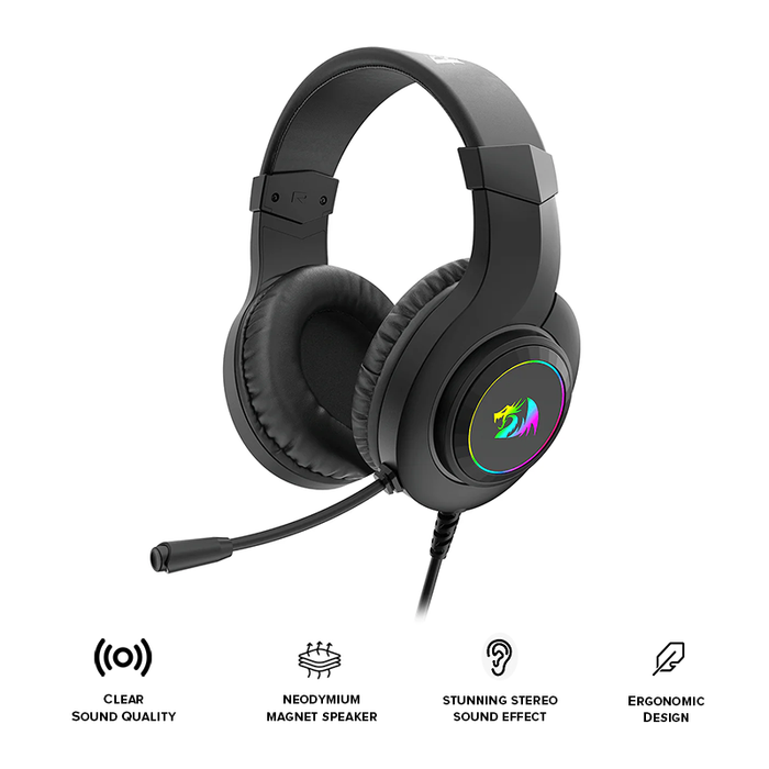 Redragon Virtual RGB 7.1 Surround Sound Gaming Headset Black (H371RGB-1)