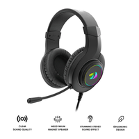 Redragon Virtual RGB 7.1 Surround Sound Gaming Headset Black (H371RGB-1)