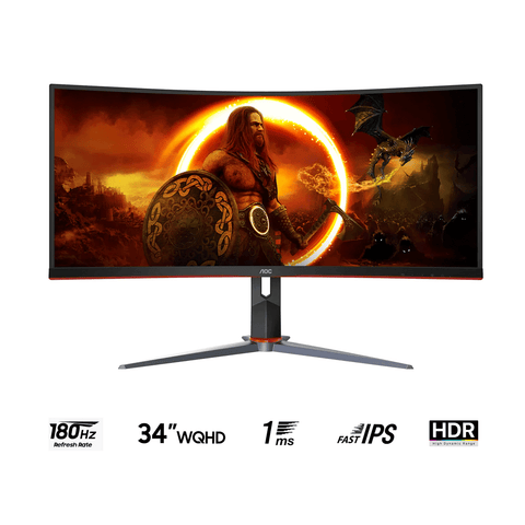 AOC CU34G2XP 34" WQHD (3440x1440) 180Hz 1ms VA Curved Gaming Monitor