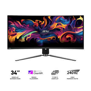 MSI MPG 341CQPX QD 34.18" UWQHD (3440x1440) QD-OLED 240Hz Gaming Monitor