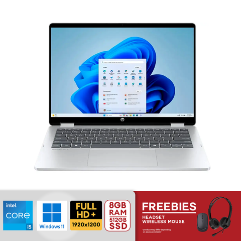 HP - OmniBook 5 Flip 2-in-1 14"" 2K Touch-Screen Intel Core 5-120U 8GB DDR5 RAM / 512GB SSD Win 11 14-fp0013dx Glacier Silver
