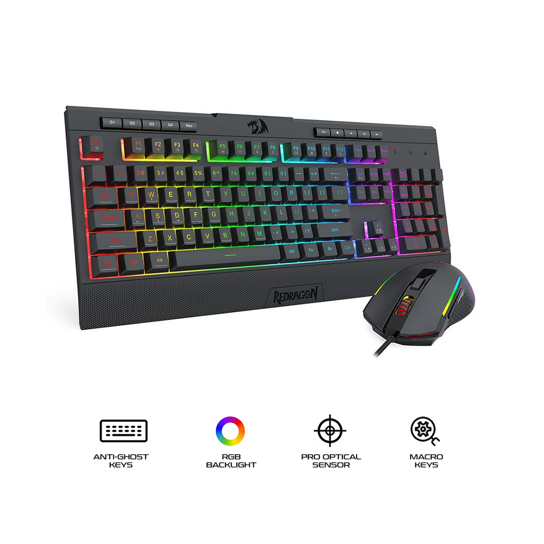 Redragon s151 Combo 2in1 Gaming Keyboard & Mouse Black