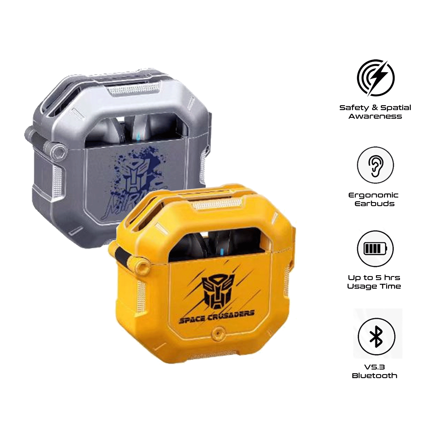 Transformers TF-T12 Bluetooth Earphone Smart Touch Waterproof