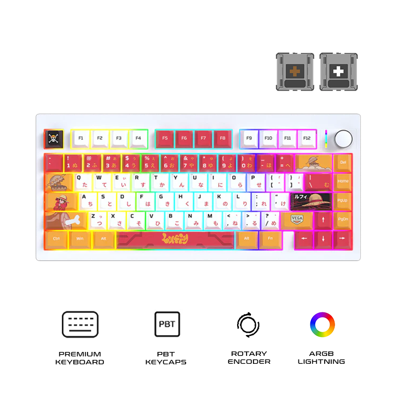 Fantech MK921 MAXFIT8 Tri-Mode Gaming Keyboard One Piece Edition Luffy