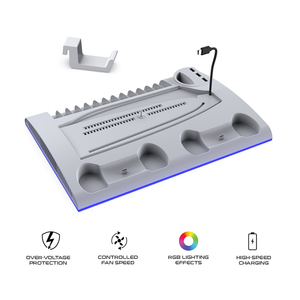Hozkaii Multifunctional RGB Stand for PS5 Slim/Pro (White) HP5-5002