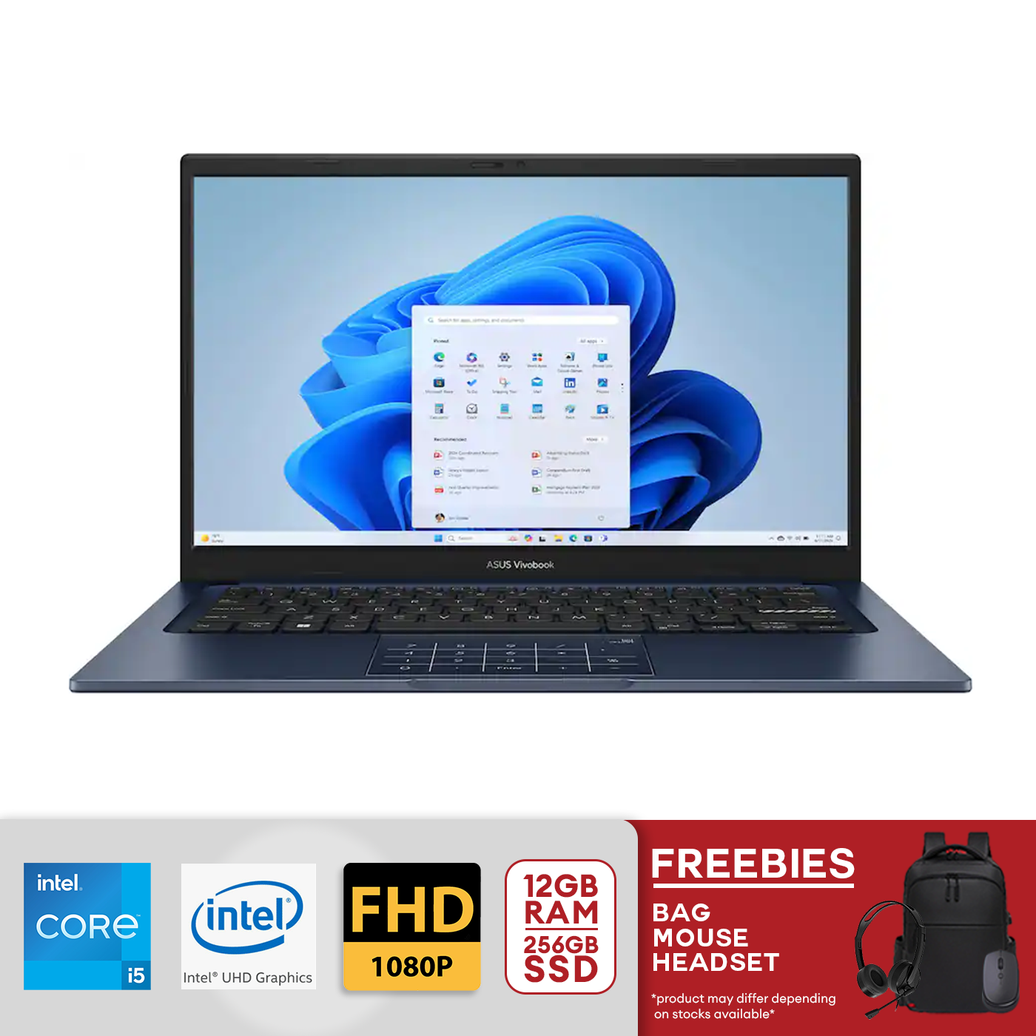 ASUS Vivobook 14" FHD Intel Core i5-1334U 12GB RAM / 256GB SSD Intel UHD Graphics Windows 11 Home Quiet Blue (X1404VAI512256)