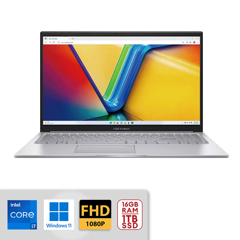 ASUS Vivobook F1504VA 15.6" FHD Touchscreen Notebook - Intel Core i7-1355U 16GB RAM / 1TB SSD Win 11 Silver