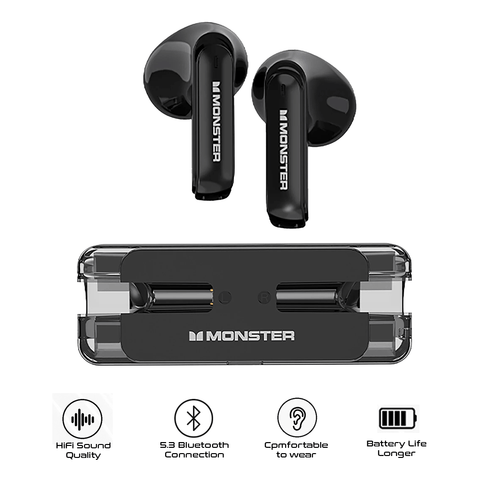 MONSTER Airmars XKT08 True Wireless Gaming Earphones (Black)