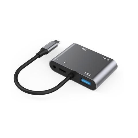 AirSky Usb-c to HDTV to Hub PD+HDTV+VGA+USB+Audio [HC-11]