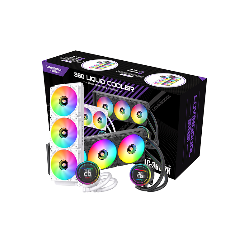 Lovingcool 360mm ARGB Liquid Cooler with Temp Screen