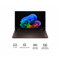 HP OmniBook X Flip 14" 2K OLED Touch 2-in-1 Copilot+ PC AMD Ryzen AI 5 430 16GB LPDDR5X RAM / 512GB SSD AMD Radeon 840M Graphics Win 11 Home Deep Espresso 14-KC0013DX