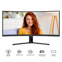 AOC CU34B3E 34" WQHD (3440x1440) 120Hz 1ms MPRT VA Curved Monitor (Black)