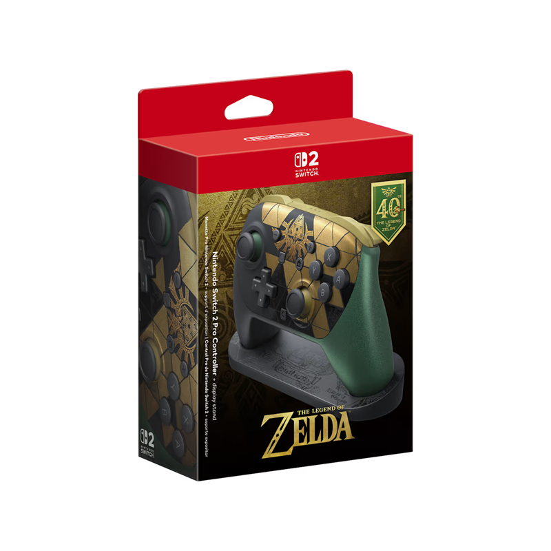 [PRE-ORDER] Nintendo Switch 2 Pro Controller + Display Stand - The Legend of Zelda 40th Anniversary Edition