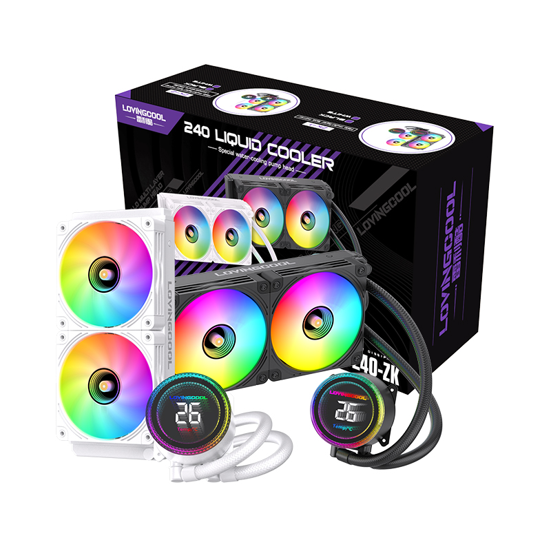 Lovingcool 240mm ARGB Liquid Cooler with Temp Screen