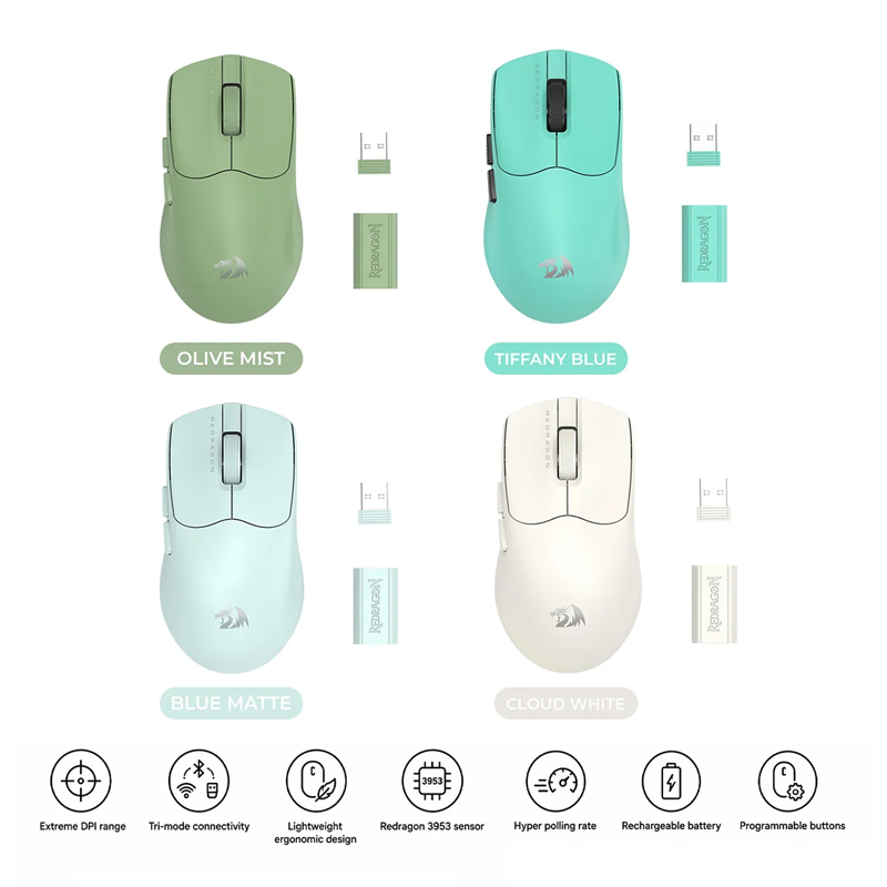 Redragon Axion Dual 8K Wireless Mouse