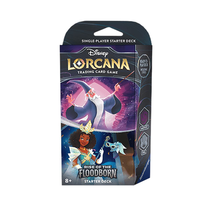 Disney Lorcana TCG: Rise of the Floodborn Single-Player Starter Deck (Amethyst/Steel)