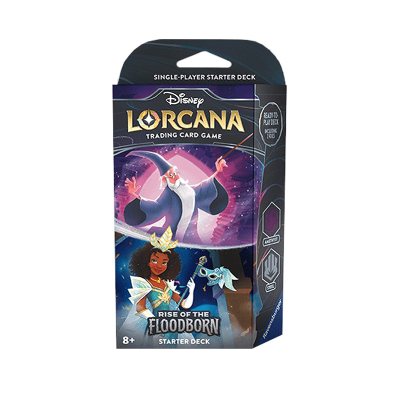 Disney Lorcana TCG: Rise of the Floodborn Single-Player Starter Deck (Amethyst/Steel)