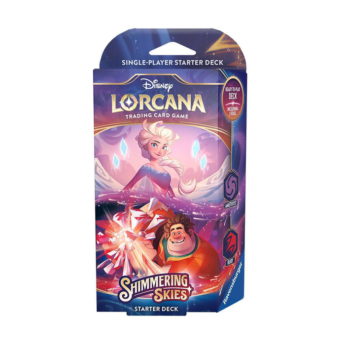 Disney Lorcana TCG: Shimmering Skies Single-Player Starter Deck (Amethyst/Ruby)