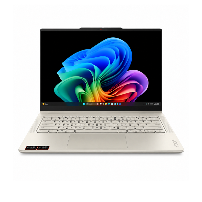 Lenovo Yoga 7a 14" 2K OLED Touch 2-in-1 Copilot+ PC AMD Ryzen AI 5 430 16GB LPDDR5X RAM / 512GB SSD AMD Radeon 840M Graphics Win 11 Home Seashell 83TD0000US