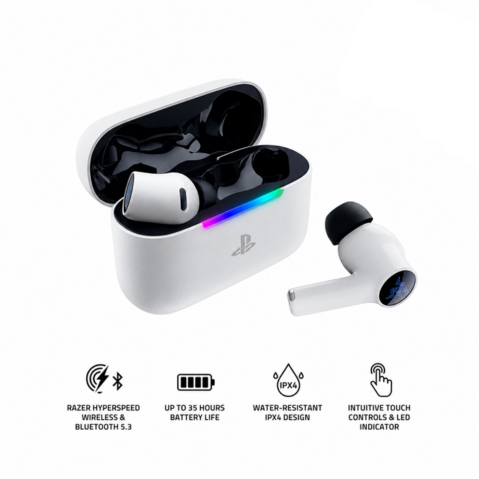 Razer Hammerhead V3 X HyperSpeed for PlayStation - Wireless Gaming Earbuds - AP Packaging