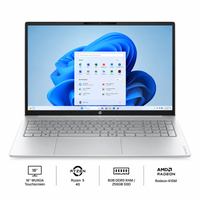 HP OmniBook 3 16" WUXGA Touchscreen AMD Ryzen 5 40 8GB DDR5 RAM / 256GB SSD AMD Radeon 610M Win 11 Glacier Silver 16-BY0015DX