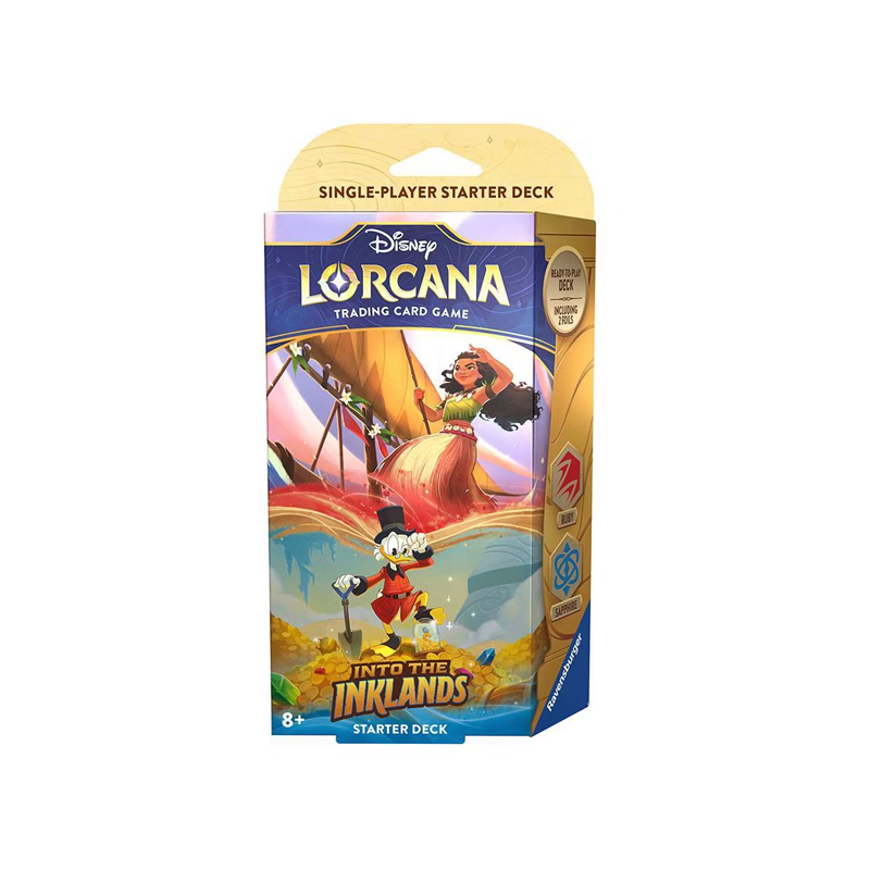Disney Lorcana TCG: Into the Inklands Single-Player Starter Deck (Ruby/Sapphire)