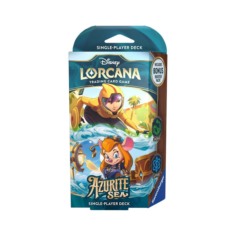 Disney Lorcana TCG: Azurite Sea Single-Player Starter Deck (Emerald/Sapphire)
