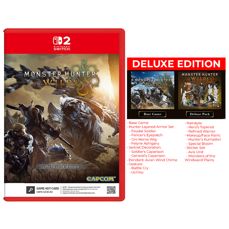 [PRE-ORDER] Nintendo Switch 2 Monster Hunter Wilds Deluxe Edition (ASI)