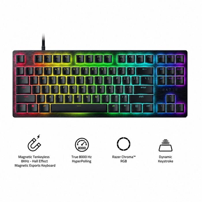 Razer Huntsman V3 HE Magnetic Tenkeyless 8KHz - Hall Effect Magnetic Esports Keyboard - US Layout - FRML