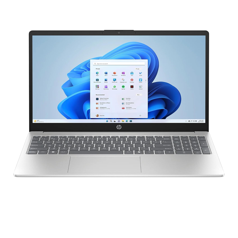HP 15.6" HD Intel Processor N200 4GB RAM / 128GB UFS Intel UHD Graphics Win 11 Home Natural Silver 15-fd0084wm