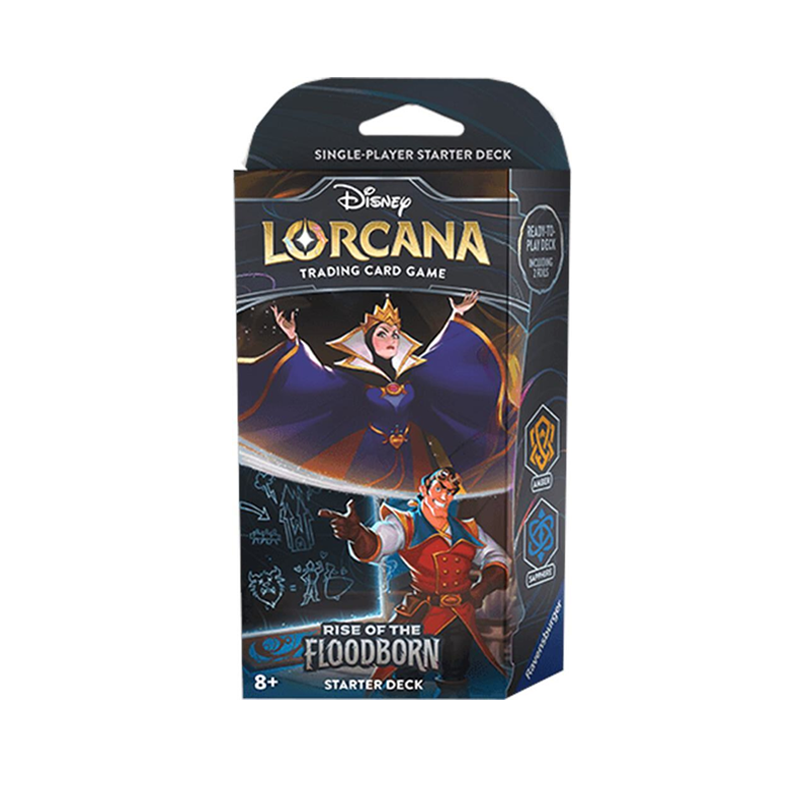 Disney Lorcana TCG: Rise of the Floodborn Single-Player Starter Deck (Amber/Sapphire)