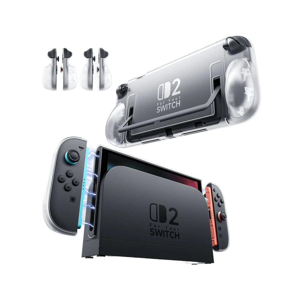 JSAUX Split Transparent Ergonomic Protective Case for Nintendo Switch 2 PC0117