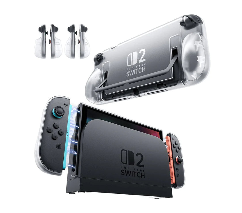JSAUX Split Transparent Ergonomic Protective Case for Nintendo Switch