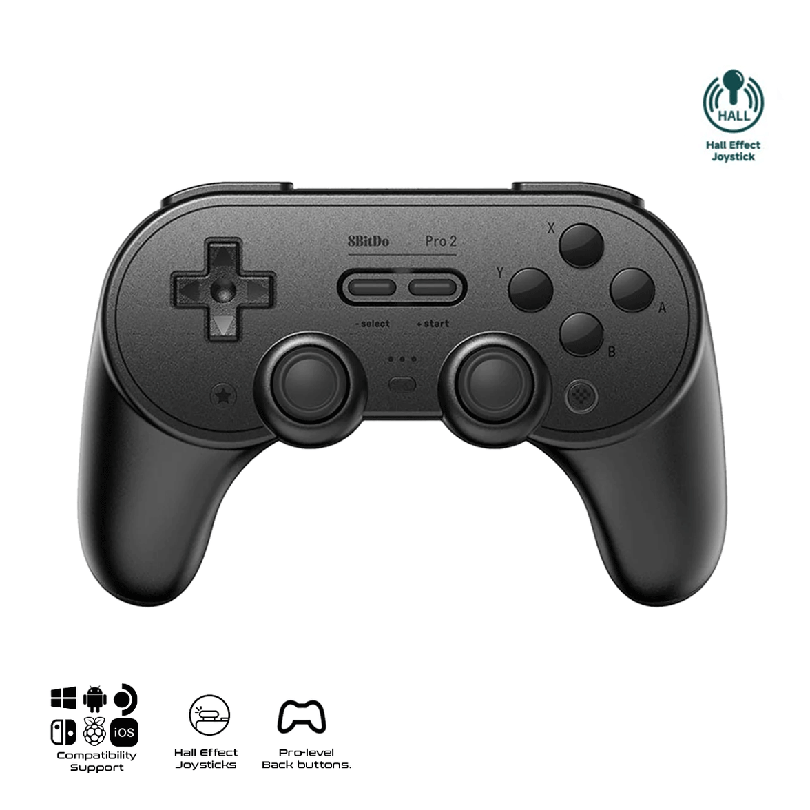8bitdo Pro 2 Bluetooth Gamepad Hall Ed. For Windows/Android/Apple/MacOS/Steam