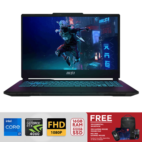 MSI CYBORG 15 A12VF-499PH 15.6" FHD Alder Lake i7-12650H 16GB/512GB SSD RTX 4060 Win11 Translucent Black