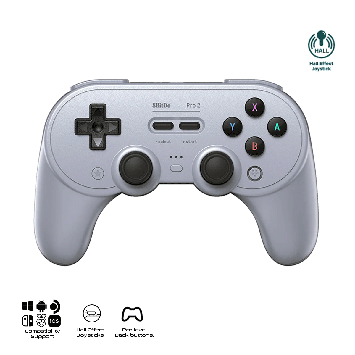 8bitdo Pro 2 Bluetooth Gamepad Hall Ed. For Windows/Android/Apple/MacOS/Steam