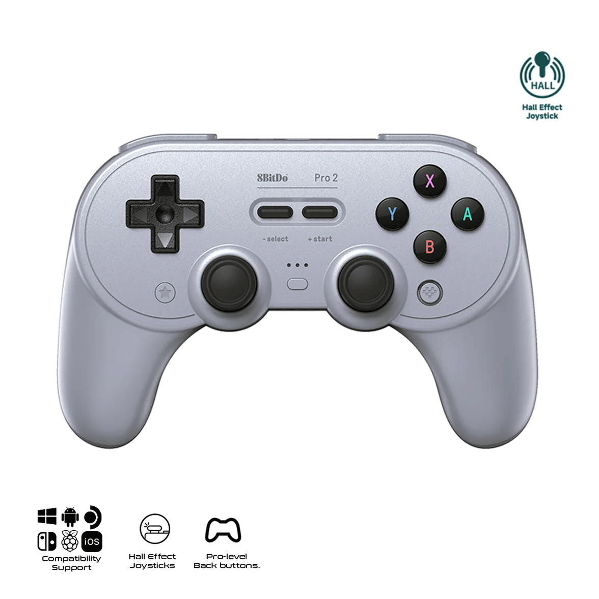 8bitdo Pro 2 Bluetooth Gamepad Hall Ed. For Windows/Android/Apple/MacOS/Steam