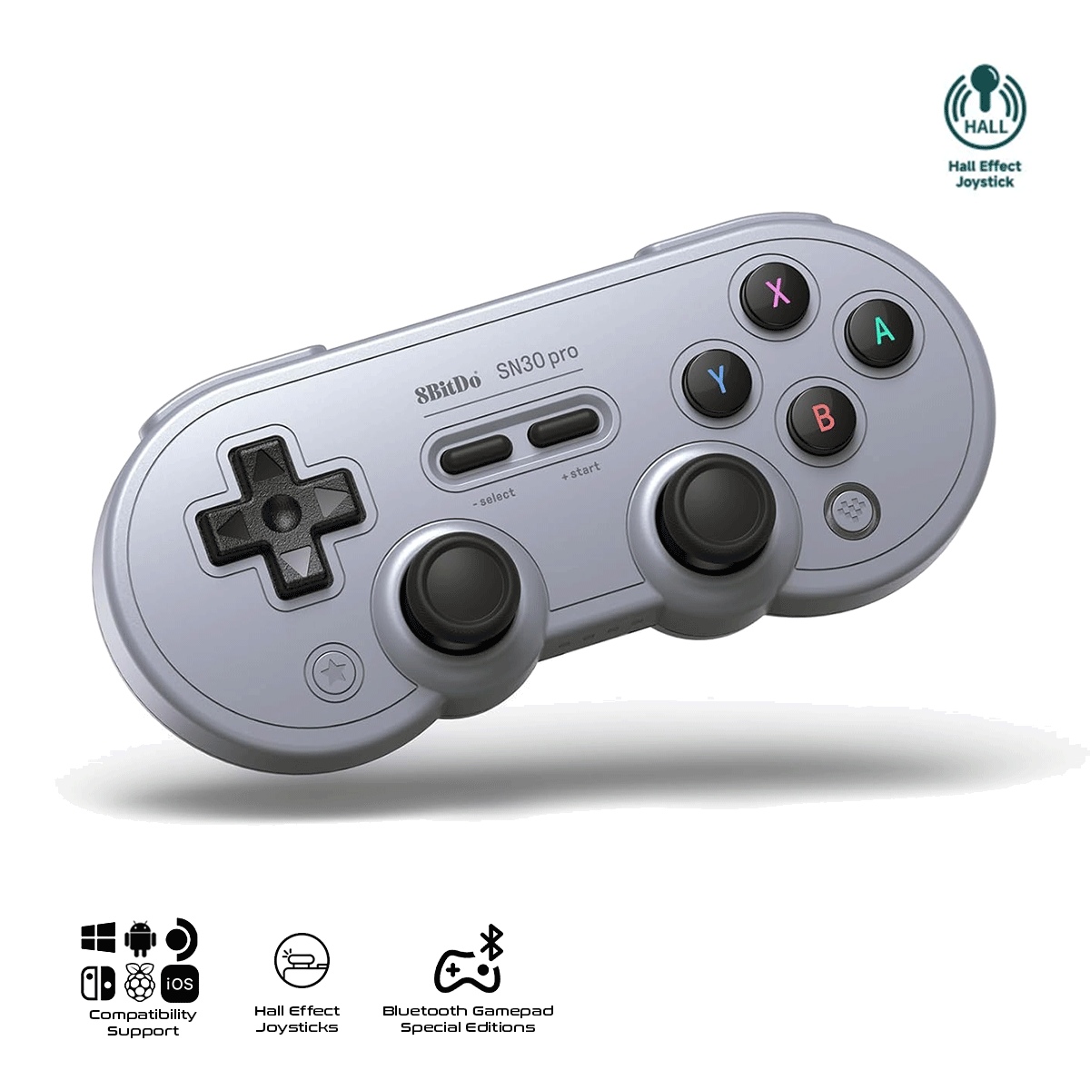 8bitDo SN30 Pro Gamepad Hall Ed. For Windows/Android/Apple/MacOS/Steam