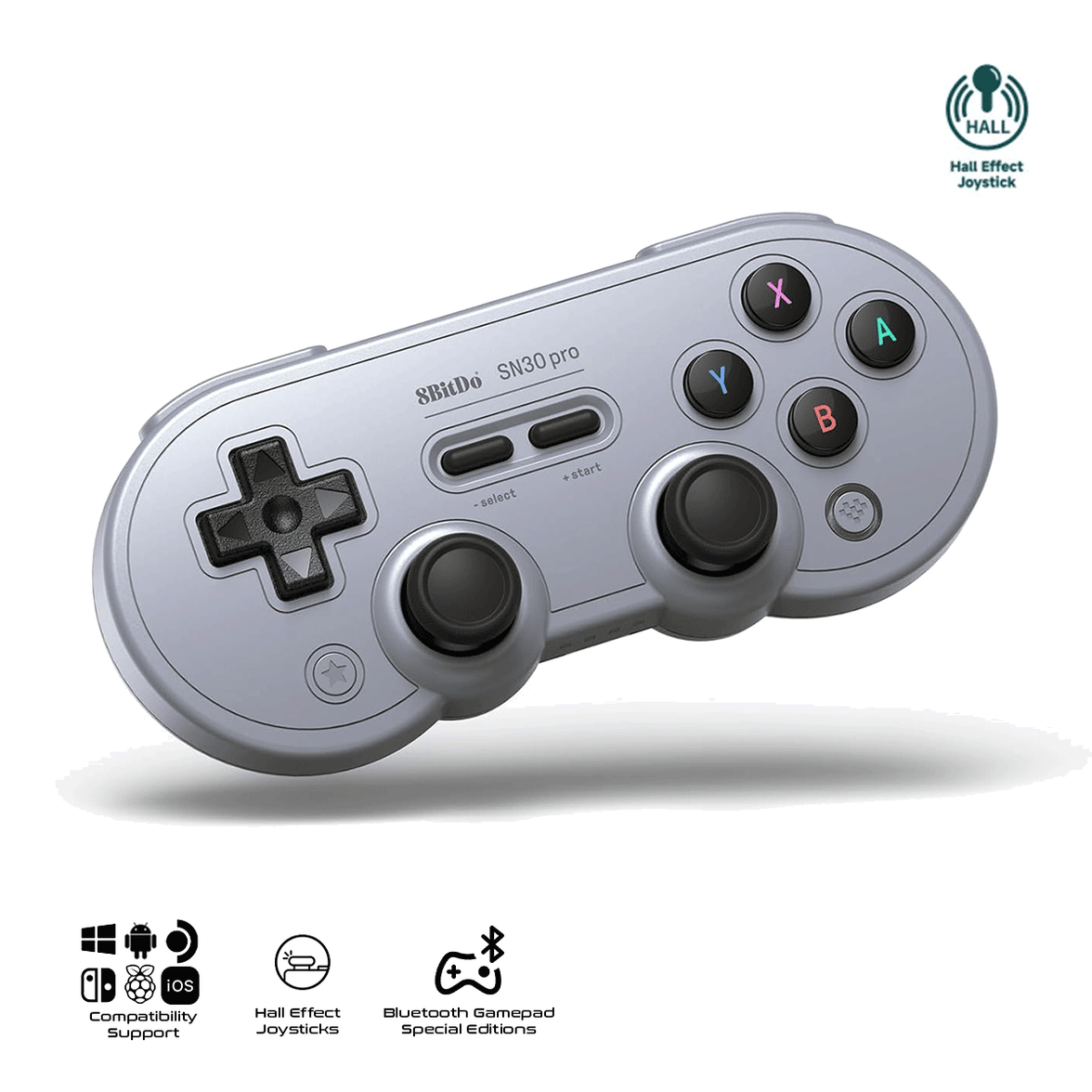 8bitDo SN30 Pro Gamepad Hall Ed. For Windows/Android/Apple/MacOS/Steam