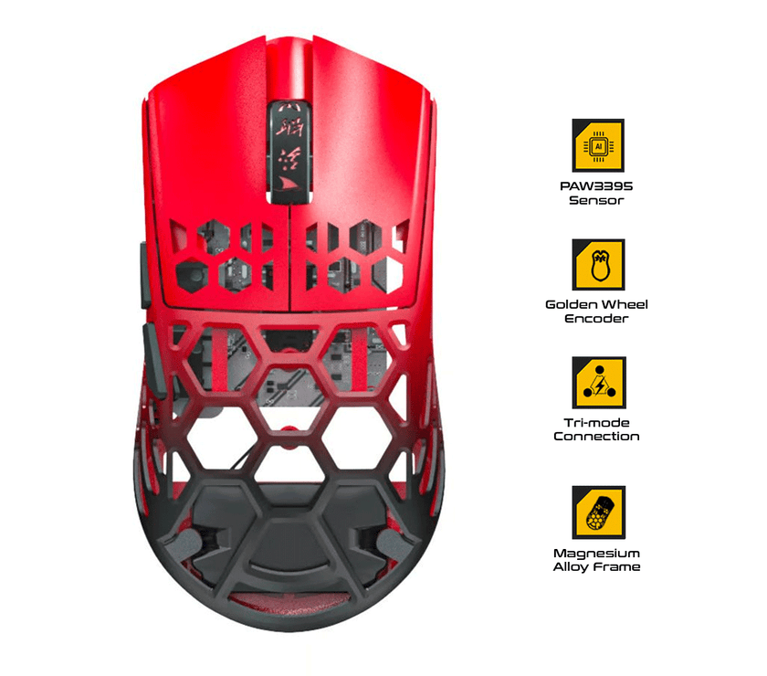 Darmoshark M2 Daero Tri-Mode Wireless Ultralight Gaming Mouse