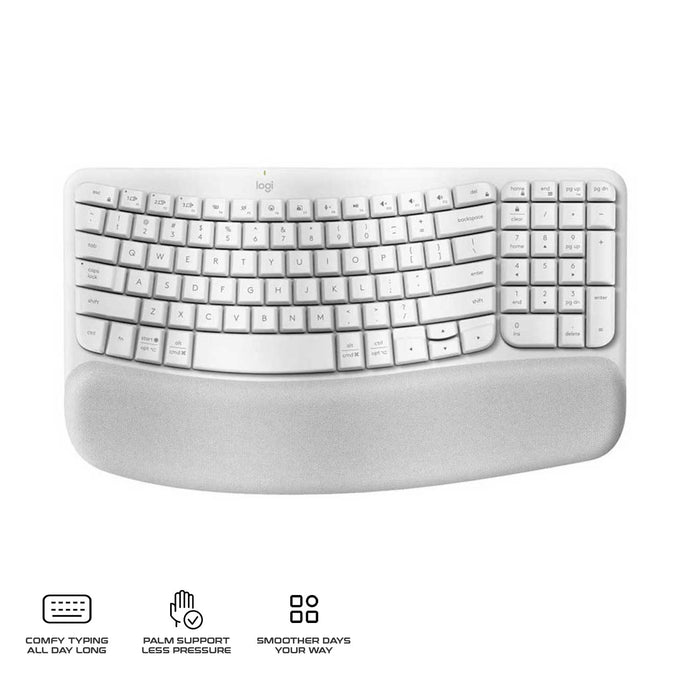 Logitech Wave Keys Ergonomic Wireless Keyboard