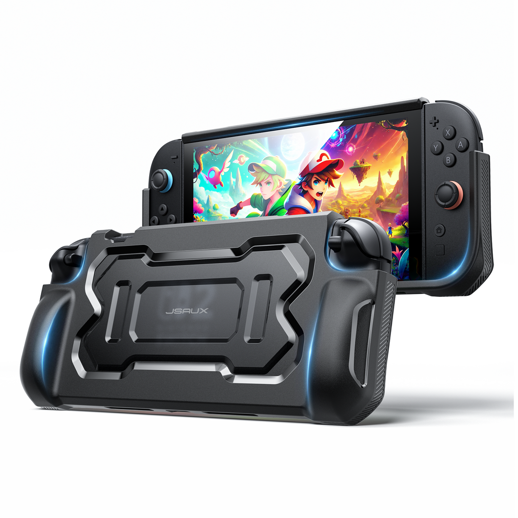 JSAUX Ergonomic Battle Armor Protective Case For Nintendo Switch 2 PC0118 (Black)