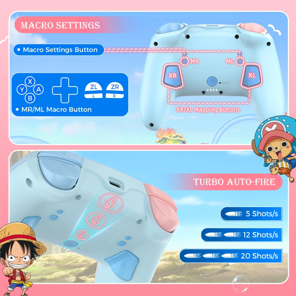 IINE Storage and Wireless Pro Controller Luffy & Chopper for NSW/PC/ROG Ally [L916]