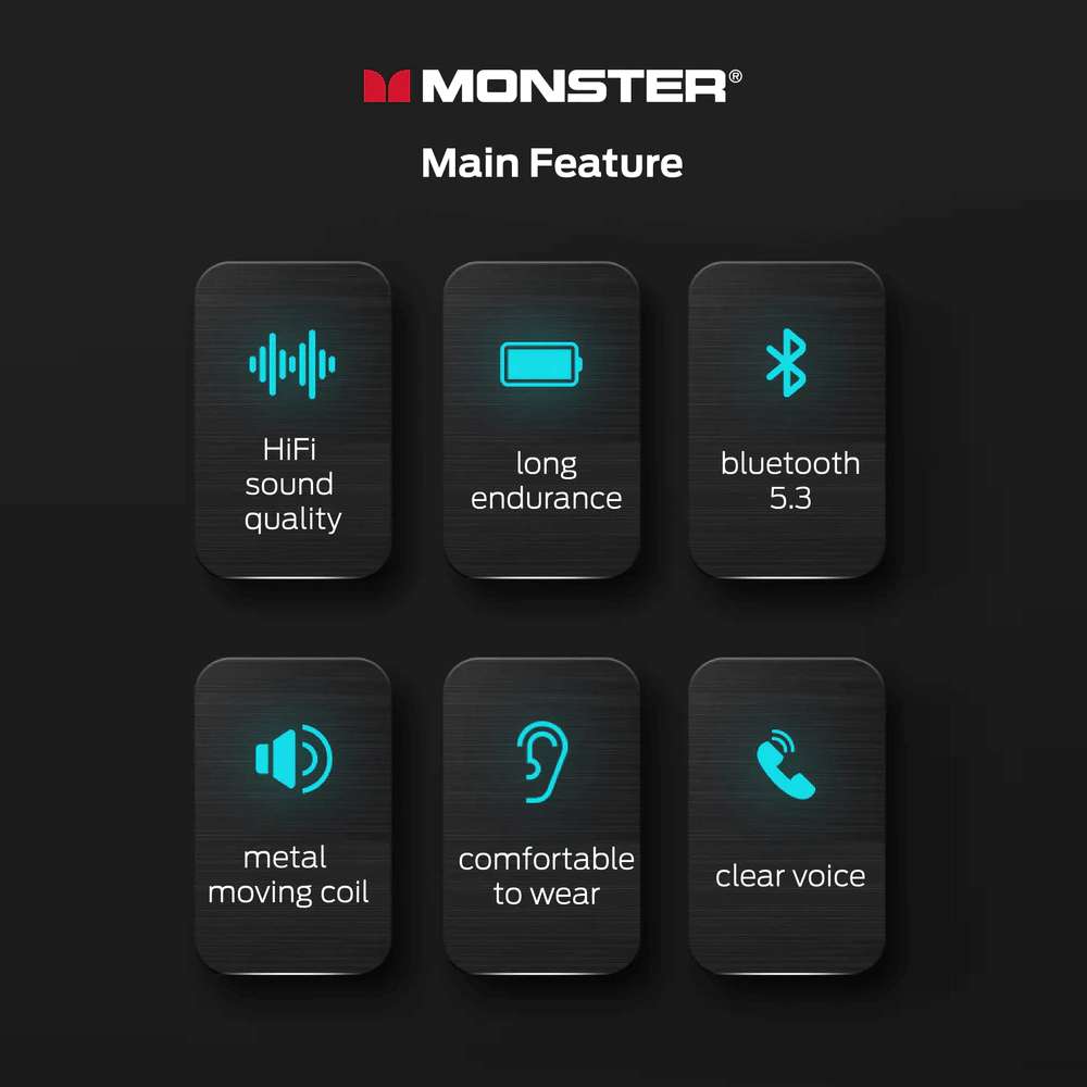 MONSTER Airmars XKT08 True Wireless Gaming Earphones