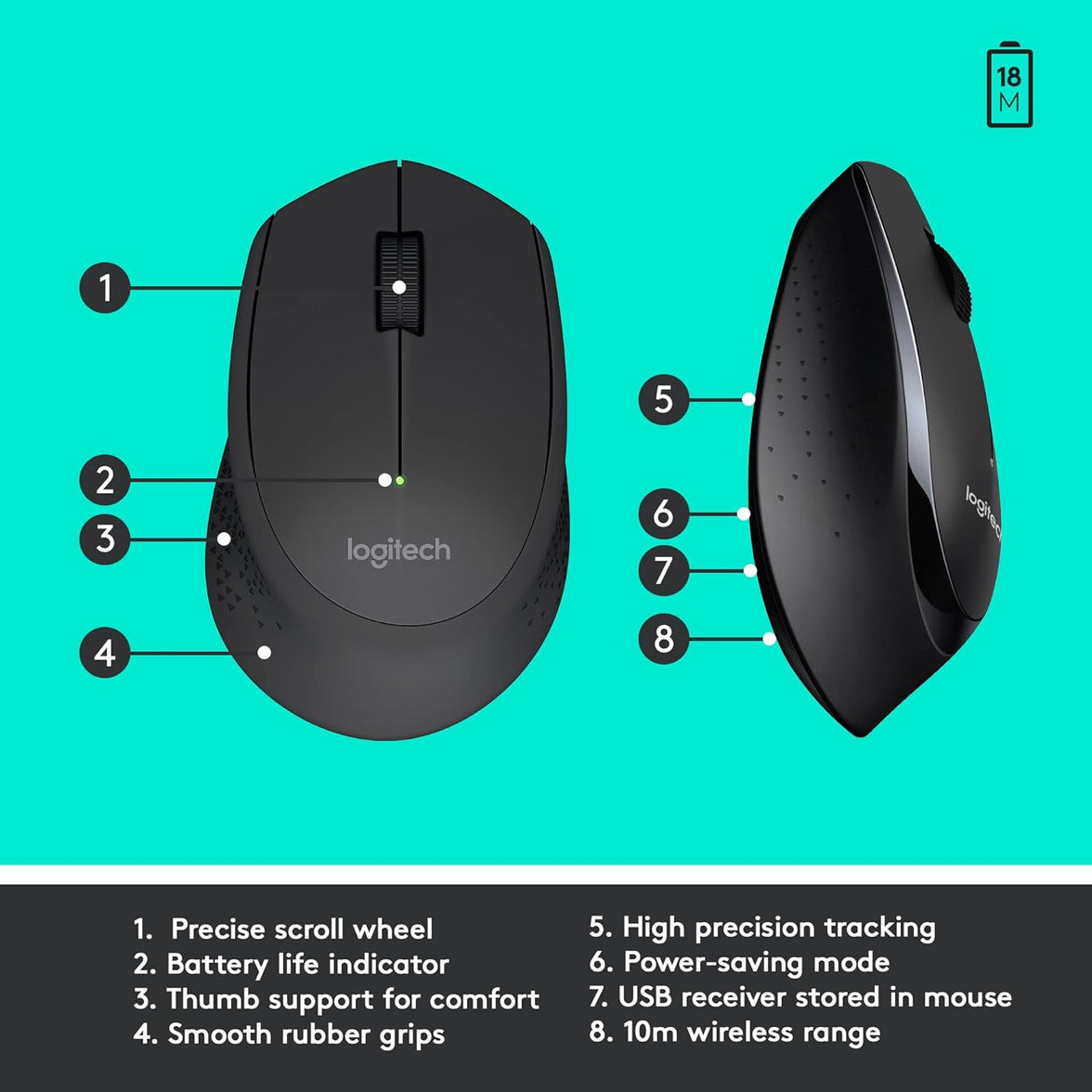 Logitech MK345 Wireless Comfort Combo Bundle