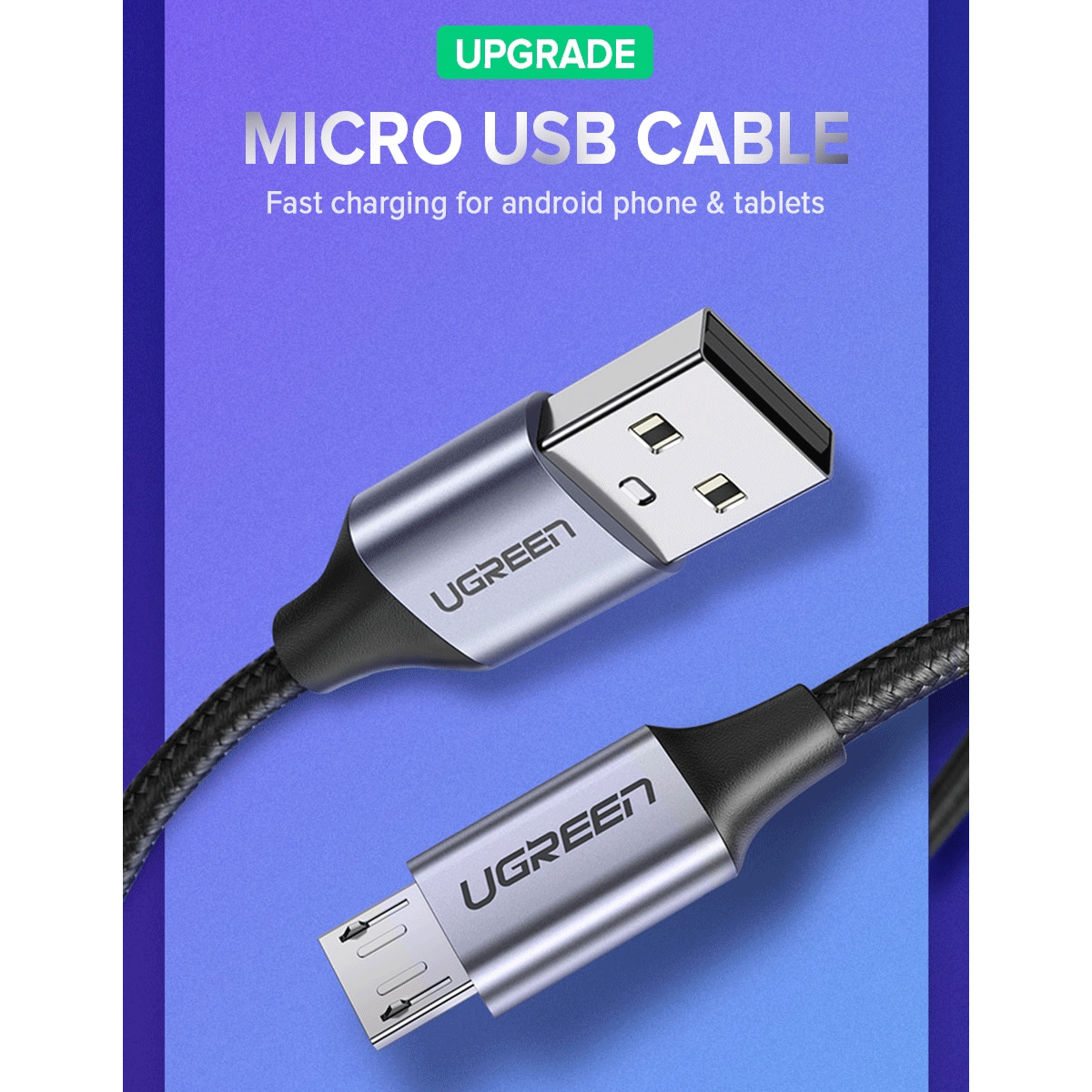 UGREEN Micro USB 2.0 Cable - 1m (Black) [US290/60146]