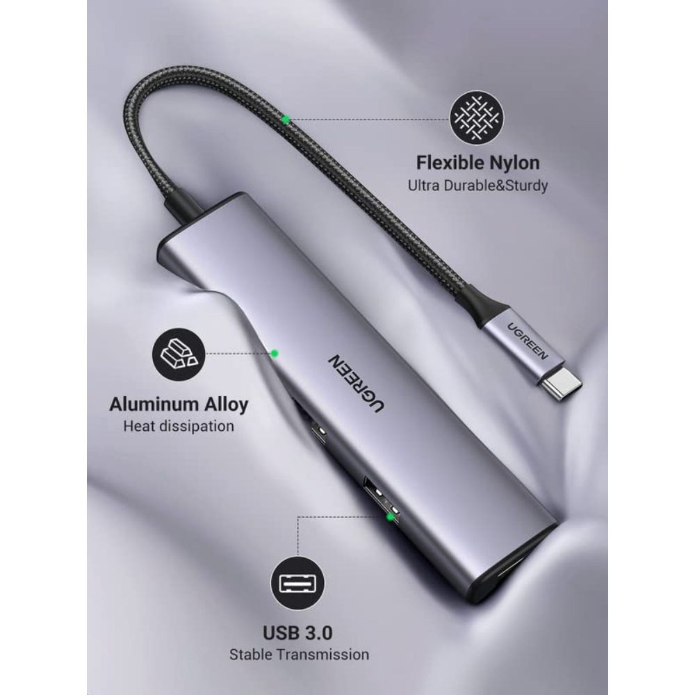 UGREEN USB-C TO 4 USB 3.0 Hub (Grey) [CM473/20841]