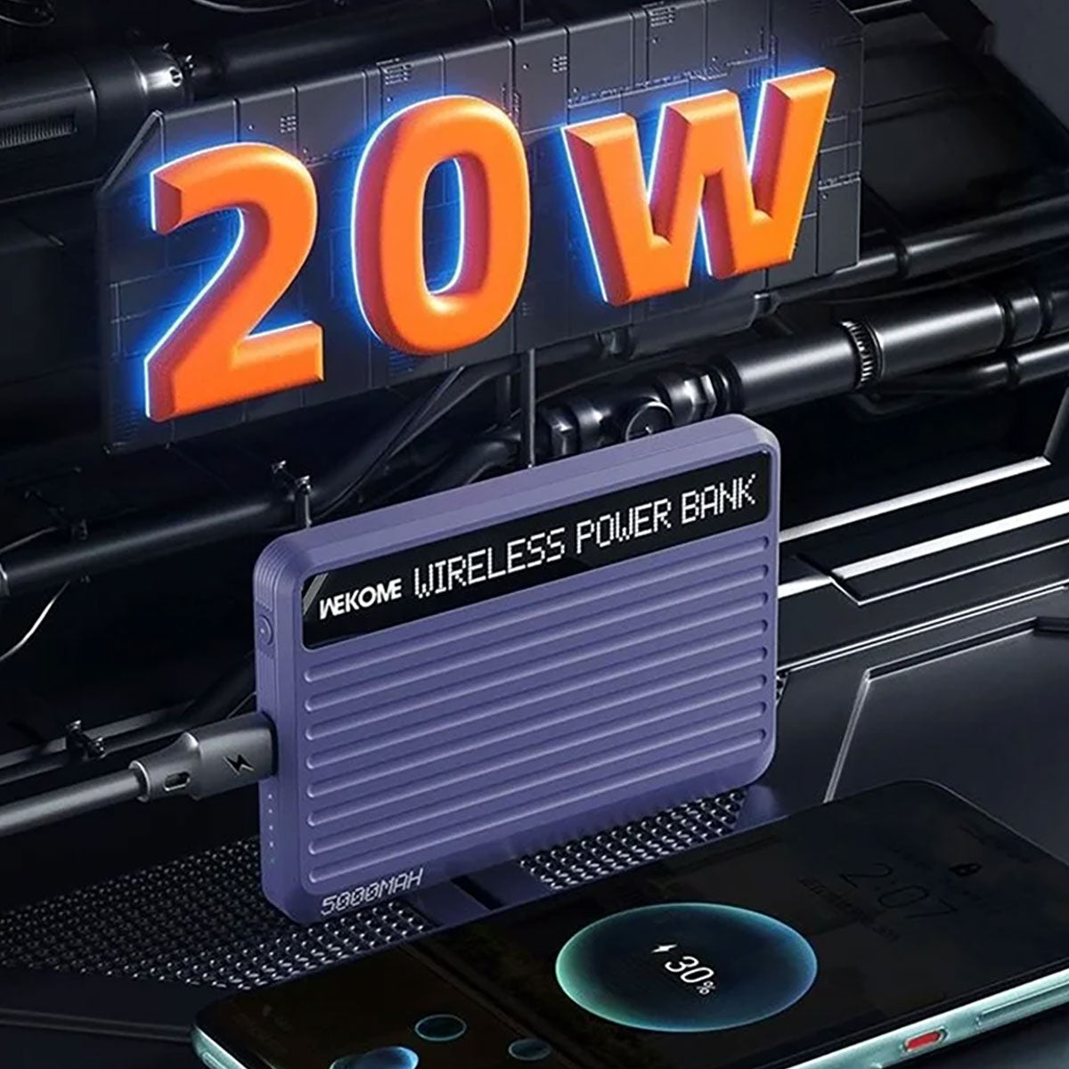 WEKOME UltraThin Magsafe  Powerbank 15W (5000mAh) WP-80